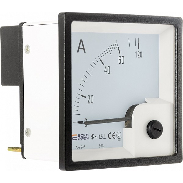 Амперметр прямого включения Аско-Укрем 60А АС 72х72мм (A-72-6) (A0190010062) - фото №3