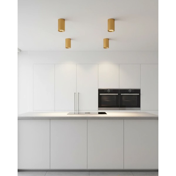 Точковий світильник AZzardo AZ5239 Eiger GU10 1x40W IP54 золотий - фото №1