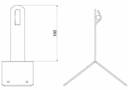 Кутовий кутовий тримач E.Next z0020041 100мм - фото №3