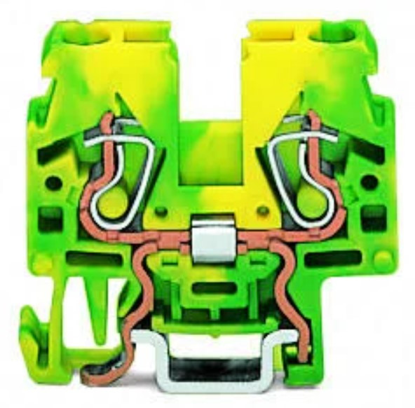 Прохідна компакт-клема Wago 870-917 DIN 15 (неєднана) (жовто-зелена)