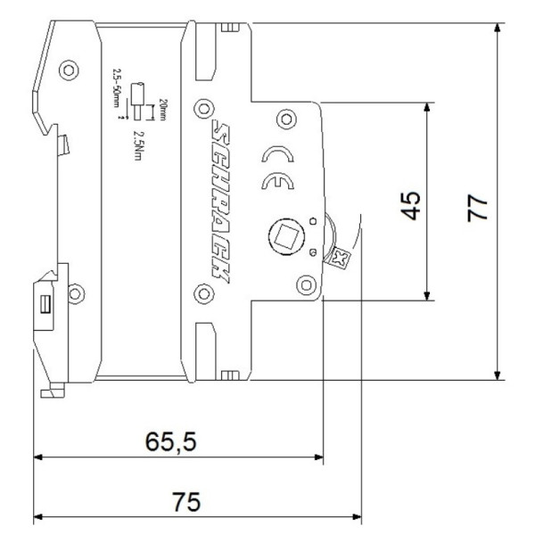 Вимикач навантаження Schrack AZ200264 63А 4P - фото №3