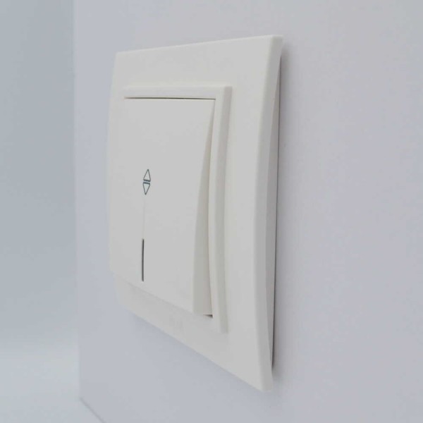 Выключатель ELBI ZENA белый 1кл проходной с подсветкой без рамки ( 609-010200-210 ) - фото №2