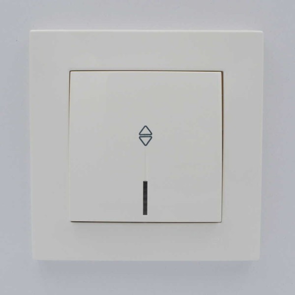 Выключатель ELBI ZENA белый 1кл проходной с подсветкой без рамки ( 609-010200-210 ) - фото №3