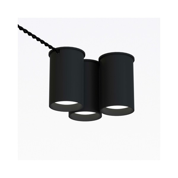 Точковий світильник для зовнішньої проводки Pikart 33856-2 BP GU10 3x60W IP20 Чорний