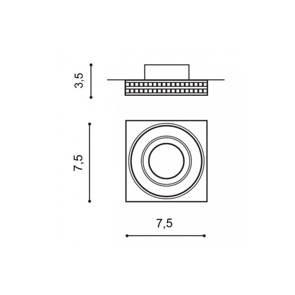 Точковий світильник Azzardo AZ1460 EVA(NC1519SQ-CH ) - фото №1