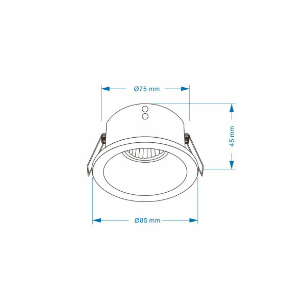 Точечный светильник врезной Oledim 7771294 TS20W ALU GU10 1x10W IP20 Белый - фото №1