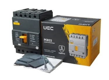 Автоматичний вимикач UEC PCB33 3Р 63А 35кА (MCCB-PCB-33-3-0063) - фото №1