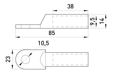 Оцинкованный кабельный наконечник E.Next e.end.stand.z.50 (s021005) - фото №1