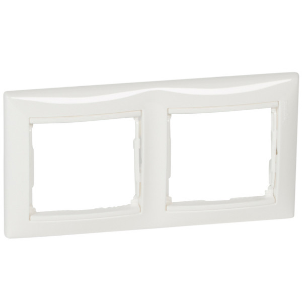 Рамка двойная Valena горизонтальная белая