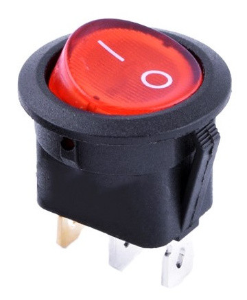 Перемикач TNSy KCD1-8-102 R/B круглий червоний (TNSy5500741)