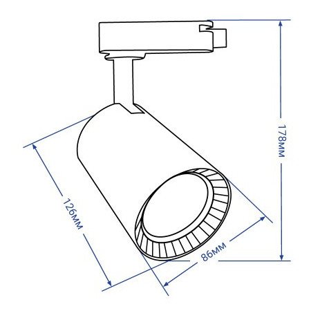 Трековий світильник Feron AL106 30Вт 6500К SMD (чорний) - фото №10