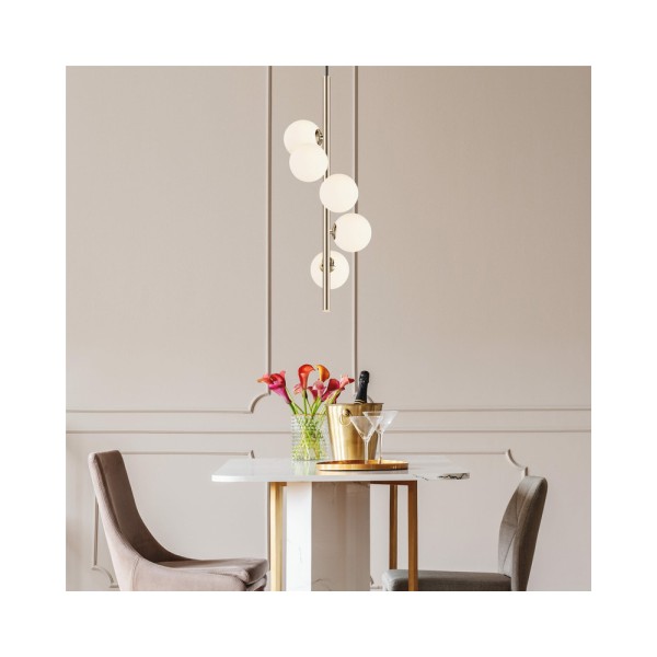 Підвісний світильник, люстра Zuma Line P0574-05E-F7AA Arcturus G9 5x4W IP20 Золотий - фото №1