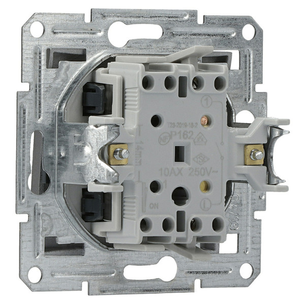 Вимикач 1-клавішний без рамки сталь Asfora, EPH0100162 - фото №3