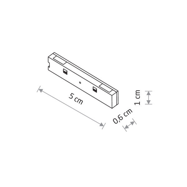 З'єднувач прямий лінійний для треків Nowodvorski 11734 NANO-LVM Straight Conductive Module IP20 чорний - фото №1