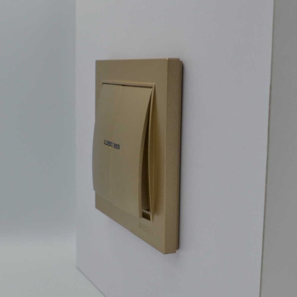 Вимикач Nilson Thor золото 2кл з підсвіткою ( 27151004 ) - фото №2