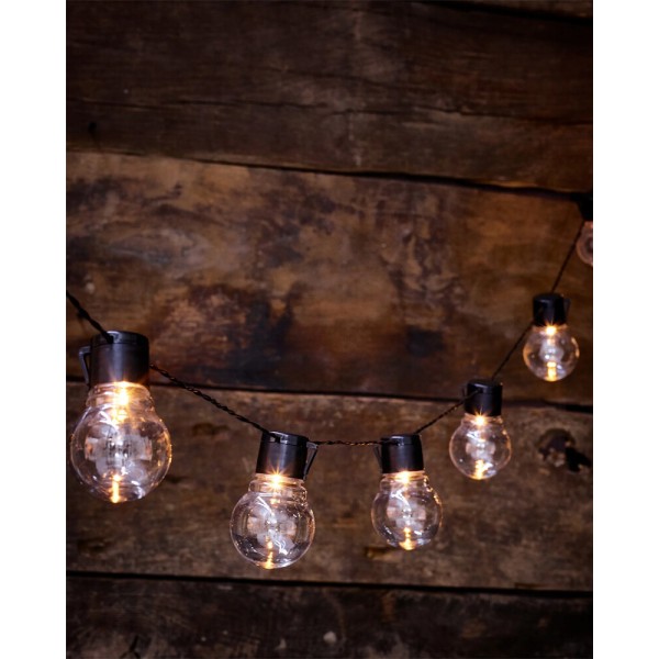 Гирлянда на солнечной батарее Goldlux 309273 Transparent LED 3000K IP44 прозрачная - фото №1