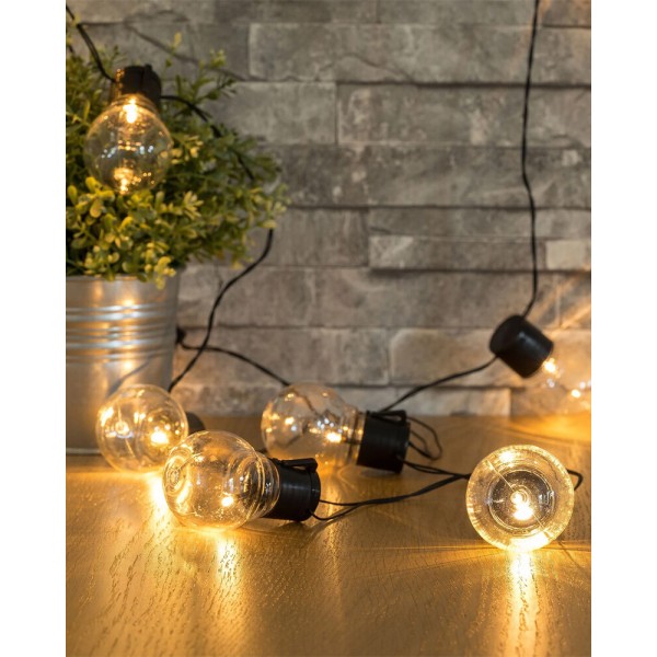 Гирлянда на солнечной батарее Goldlux 309273 Transparent LED 3000K IP44 прозрачная - фото №2