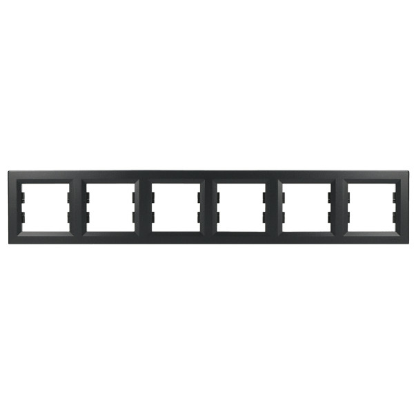 Рамка на 6 мест антрацит Asfora, EPH5800671
