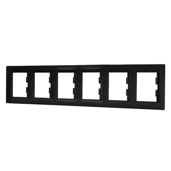 Рамка на 6 мест антрацит Asfora, EPH5800671 - фото №3