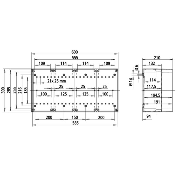 Вологозахищена розподільна коробка Spelsberg AKi 3-gh (sp74390301) IP65 - фото №2
