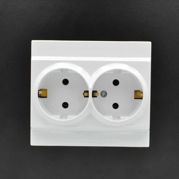 Розетка Nilson Moda біла 2-на з заземленням ( 21111025 ) - фото №3