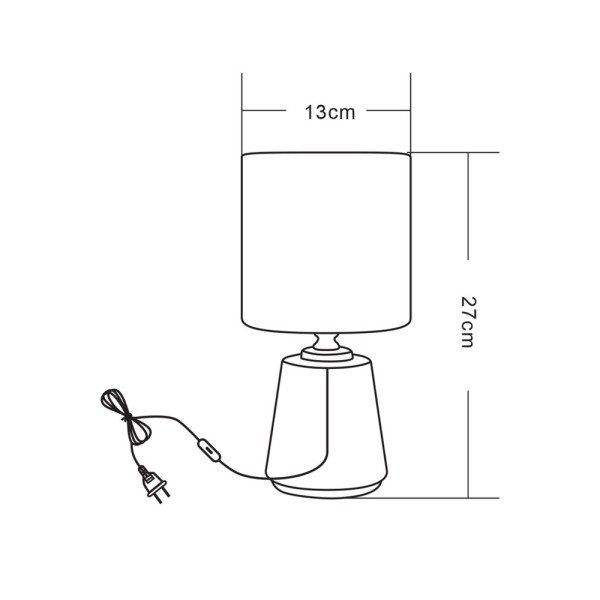 Настольная лампа Zuma Line 5905316628830 Ceri E14 1x40W IP20 черная - фото №1