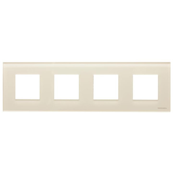 Чотиримісна рамка ABB Zenit N2274 CB скло (біла)