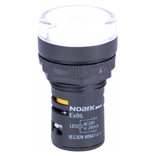 Сигнальний індикатор NOARK Ex9IL 2C w виступаючий 230В AC білий (105483)