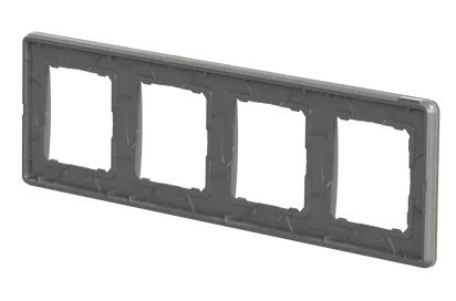 Четырехпостовая рамка Schneider Electric Sedna Elements искусственное белое стекло SDD360804 - фото №2