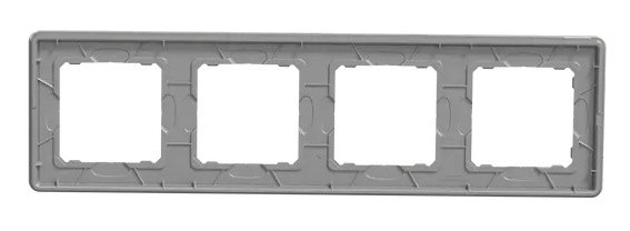 Четырехпостовая рамка Schneider Electric Sedna Elements искусственное белое стекло SDD360804 - фото №3