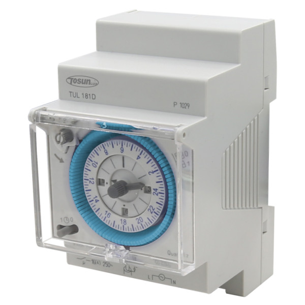Добовий електромеханічний таймер TOSUNlux ТUL181d 16A 230В АС 54мм (6940151015345)