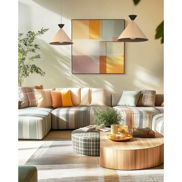 Подвесной светильник, люстра TK Lighting 11001 Matteo L E27 1x15W IP20 бежевый - фото №1