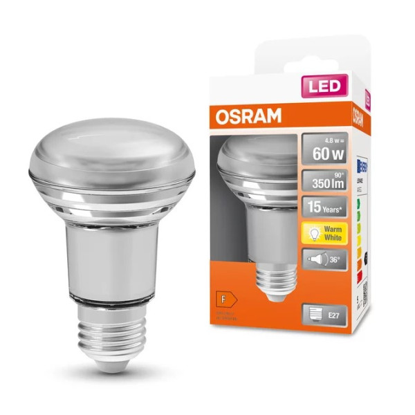 Лампа светодиодная Osram LED R63 60 4,3Вт/827 GL E27 10х1 - фото №2