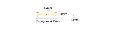 LED стрічка COLORS 192-24V-IP33 13W 1310Lm 3000K 5м (FD192-24V-10mm-WW) - фото №1