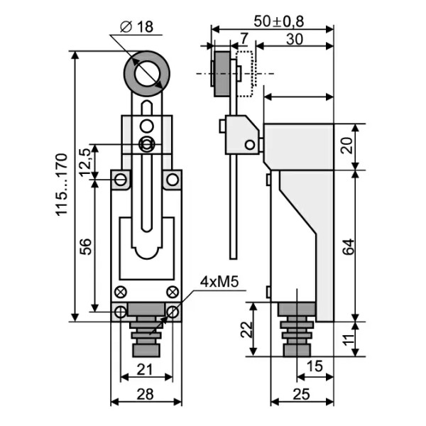 Конечный выключатель МЕ 8108 - фото №3