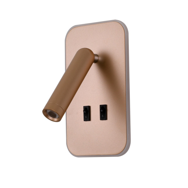 Бра, настінний світильник Italux WL-83957-1-GD Doria LED 1x8W 3000K 559Lm IP20 золотий - фото №1