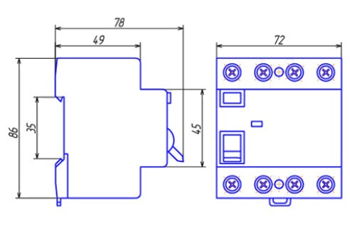 ПЗВ Chint ПЗВ NL1-63 6kA 3P+N A 40A-30mA - фото №1