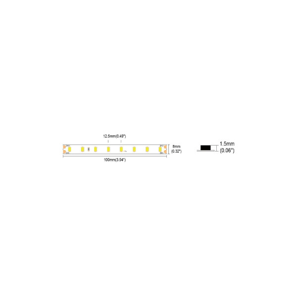 LED стрічка COLORS 80-2835-24V-IP20 6.6W 1055Lm 4000K 5м (DR880-24V-8mm-NW) - фото №1