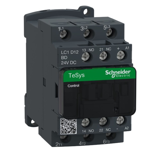 Контактор Schneider Electric LC1D12BD TeSys Deca 3Р, 12A, НО+НЗ 24В DC