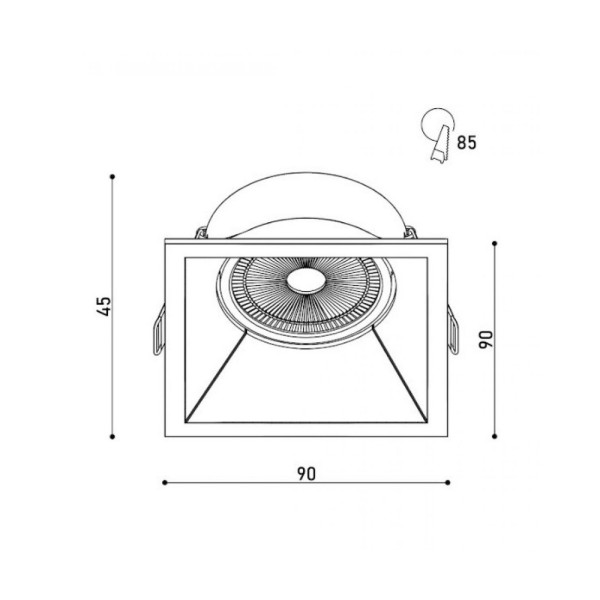 Точечный светильник Kloodi KD-1129-F GU10 1x10W IP20 Wh - фото №2
