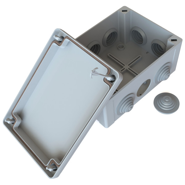 Коробка ответвительная DKC 54200 240х190х90мм с кабельными вводами IP55 - фото №3