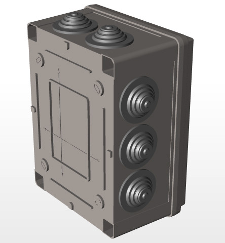 Коробка ответвительная DKC 54200 240х190х90мм с кабельными вводами IP55 - фото №4