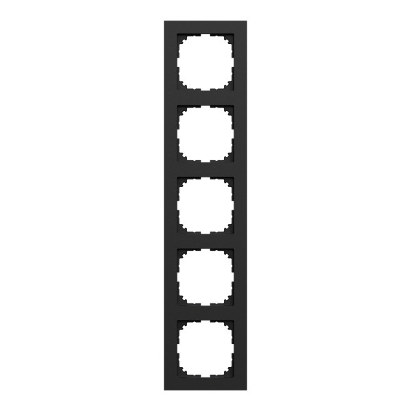 П'ятимісна рамка Schneider Electric M-Pure Ocean Plastic MEG4050-3603 чорна матова