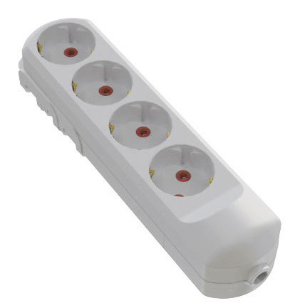 Колодка Neomax на 4 гнізда з заземленням (NX501400)