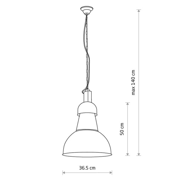 Подвесной светильник, люстра Nowodvorski 5067 High-Bay E27 1x25W IP20 черный - фото №1