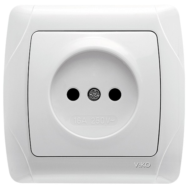 Розетка одноместная белая VIKO Carmen