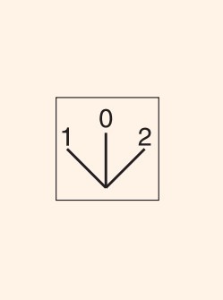 Трехпозиционный поворотный переключатель ETI 004771343 EGS3-NN-W с фиксацией 1-0-2 45° (белый) - фото №2