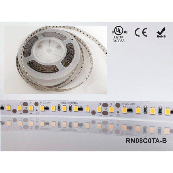 LED стрічка RISHANG 120-2835-12V-IP20 8,6W 818Lm 3000K 50м (RN08C0TA-B-WW_50)
