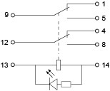 Проміжне реле Аско-Укрем МY2 DC 12В (A0090010023) - фото №6