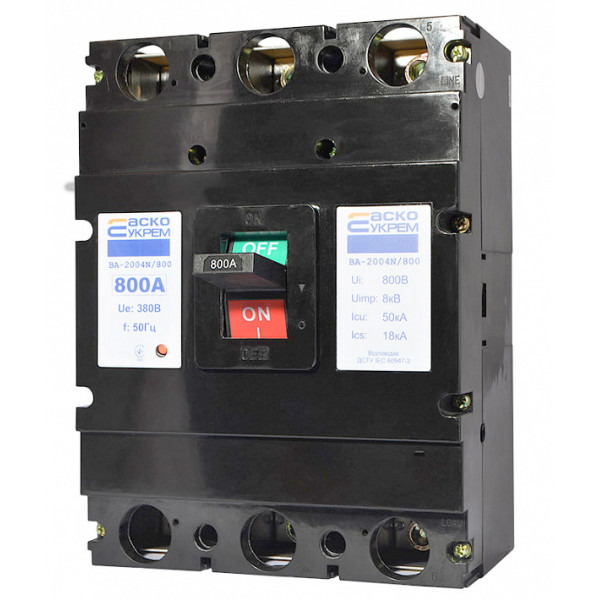 Силовой автоматический выключатель Аско-Укрем ВА-2004N/800 3р 800А (A0010040076) - фото №2